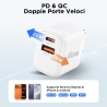 TECH-PROTECT NCA65W-GAN 2-PORT NETWORK CHARGER PD 65W  QC3.0 WHITE