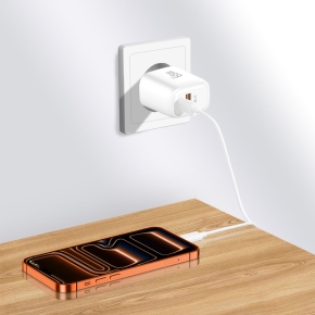 TECH-PROTECT NCA65W-GAN 2-PORT NETWORK CHARGER PD 65W  QC3.0 WHITE