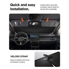 SPIGEN UO260 UNIVERSAL CAR FRONT WINDSHIELD SUNSHADE S BLACK