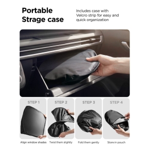 SPIGEN UO260 UNIVERSAL CAR FRONT WINDSHIELD SUNSHADE S BLACK