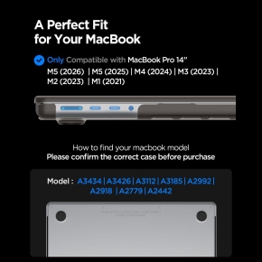 SPIGEN AIRSKIN MACBOOK PRO 14 M1-M5 PRO  M5 PRO MAX 2021-2026 FROST BLACK