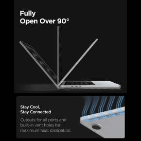 SPIGEN AIRSKIN MACBOOK PRO 16 M1-M5  M5 PRO  M5 PRO MAX 2021-2026 FROST CLEAR
