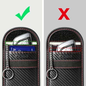TECH-PROTECT KLR100 POUCH KEYLESS RFID SIGNAL BLOCKER CASE CARBON BLACKRED