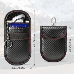 TECH-PROTECT KLR100 POUCH KEYLESS RFID SIGNAL BLOCKER CASE CARBON BLACKRED