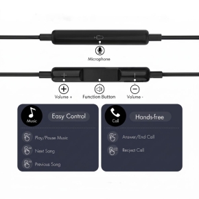TECH-PROTECT ULTRABOOST MINI JACK EARPHONE CORE G3 BLACK