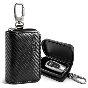 KLATKA FARADAYA TECH-PROTECT KLR300 POUCH KEYLESS RFID SIGNAL BLOCKER CASE CARBON
