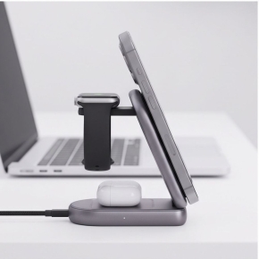 TECH-PROTECT A53 3IN1 MAGNETIC MAGSAFE WIRELESS CHARGER 25W QI2.2 DARK GREY
