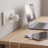 TECH-PROTECT NCA100W-GAN-AVS 3-PORT NETWORK CHARGER PD 3.2 100W  QC3.0 WHITE