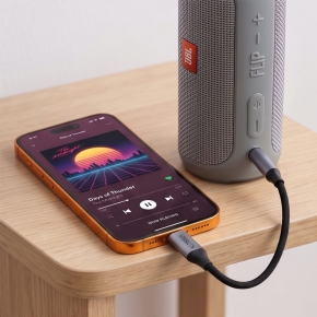TECH-PROTECT ULTRABOOST ADAPTER USB-C TO MINI JACK 3.5MM DAC IRON GREY