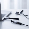 TECH-PROTECT ULTRABOOST ADAPTER USB-C TO MINI JACK 3.5MM DAC IRON GREY