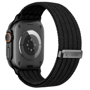 TECH-PROTECT NYLON SPORT APPLE WATCH 8  9  10  11  SE  ULTRA (44  45  46  49 MM) BLACK