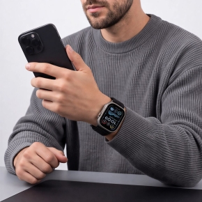 TECH-PROTECT NYLON SPORT APPLE WATCH 8  9  10  11  SE  ULTRA (44  45  46  49 MM) BLACK