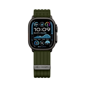 TECH-PROTECT NYLON SPORT APPLE WATCH 8  9  10  11  SE  ULTRA (44  45  46  49 MM) MILITARY GREEN