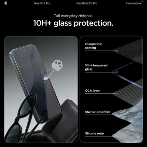 SZKŁO HARTOWANE SPIGEN GLAS.TR EZ FIT PRO AC 2-PACK GOOGLE PIXEL 11  11 PRO CLEAR