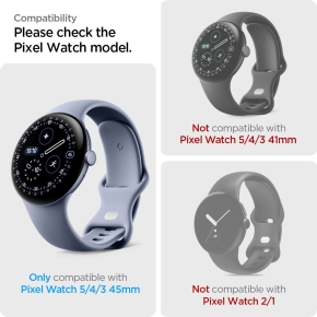 FOLIA HYDROŻELOWA SPIGEN ELITE SHIELD ”EZ FIT” 2-PACK GOOGLE PIXEL WATCH 3  4  5 (45 MM) CLEAR