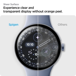 FOLIA HYDROŻELOWA SPIGEN ELITE SHIELD ”EZ FIT” 2-PACK GOOGLE PIXEL WATCH 3  4  5 (45 MM) CLEAR