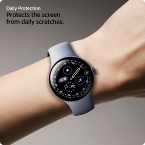 FOLIA HYDROŻELOWA SPIGEN ELITE SHIELD ”EZ FIT” 2-PACK GOOGLE PIXEL WATCH 3  4  5 (45 MM) CLEAR