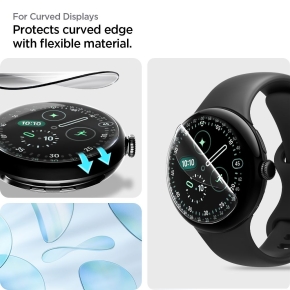 FOLIA HYDROŻELOWA SPIGEN ELITE SHIELD ”EZ FIT” 2-PACK GOOGLE PIXEL WATCH 3  4  5 (41 MM) CLEAR