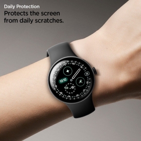 FOLIA HYDROŻELOWA SPIGEN ELITE SHIELD ”EZ FIT” 2-PACK GOOGLE PIXEL WATCH 3  4  5 (41 MM) CLEAR