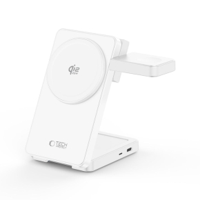 TECH-PROTECT A56 3IN1 MAGNETIC MAGSAFE WIRELESS CHARGER 25W QI2.2 WHITE