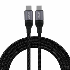 Kabel VIDVIE CB494 Type C/Type C 100W PD, 5A, 2m czarny BOX
