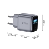 TECH-PROTECT POWERVISION NC45W-GAN 1-PORT NETWORK CHARGER PD 45W DARK GREY