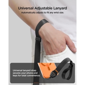 SPIGEN UNIVERSAL ADJUSTABLE LANYARD STRAP WRIST BLACK