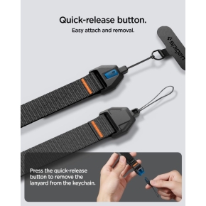 SPIGEN UNIVERSAL ADJUSTABLE LANYARD STRAP WRIST BLACK