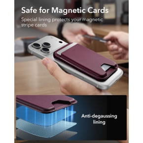 ESR CLASSIC RFID MAGNETIC WALLET STAND MAGSAFE DEEP BURGUNDY