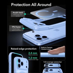 ESR CLASSIC HYBRID MAGSAFE IPHONE 17 PRO MAX  18 PRO MAX FROSTED LIGHT BLUE
