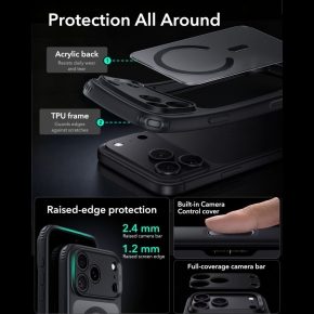 ESR CLASSIC HYBRID MAGSAFE IPHONE 17 PRO MAX  18 PRO MAX FROSTED BLACK