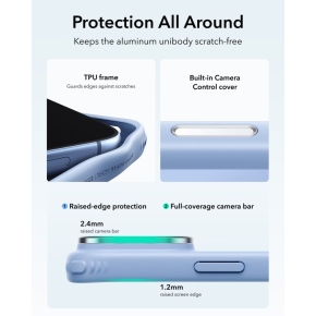 ESR CLASSIC HYBRID KICKSTAND MAGSAFE IPHONE 17 PRO MAX  18 PRO MAX FROSTED LIGHT BLUE