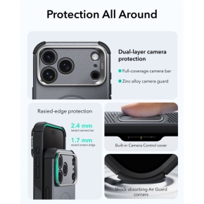 ESR CYBER TOUGH KICKSTAND MAGSAFE IPHONE 17 PRO  18 PRO GREY