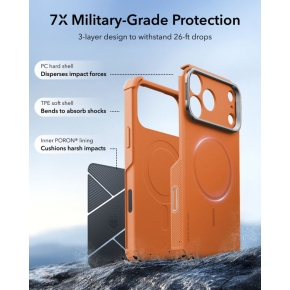 ESR CYBER TOUGH KICKSTAND MAGSAFE IPHONE 17 PRO  18 PRO ORANGE