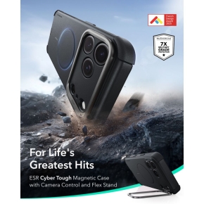 ESR CYBER TOUGH KICKSTAND MAGSAFE IPHONE 17 PRO MAX 18 PRO MAX BLACK