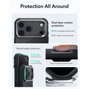 ESR CYBER TOUGH KICKSTAND MAGSAFE IPHONE 17 PRO MAX  18 PRO MAX BLACK