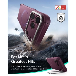 ESR CYBER TOUGH KICKSTAND MAGSAFE IPHONE 17 PRO MAX 18 PRO MAX DEEP BURGUNDY