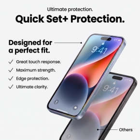 SZKŁO HARTOWANE TECH-PROTECT QUICK SET+ 2-PACK IPHONE 17 PRO  18 PRO BLACK