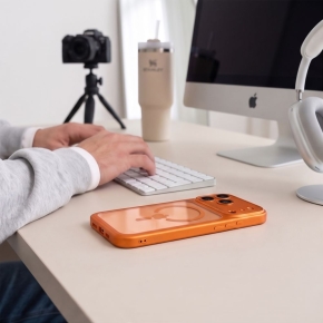 TECH-PROTECT MAGPEAK MAGSAFE CC IPHONE 17 PRO  18 PRO COSMIC ORANGECLEAR