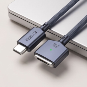 TECH-PROTECT MMC01 ULTRABOOST MAGNETIC MACBOOK CABLE USB-C TO MAGSAFE 3 140W 300CM MIDNIGHT BLUE