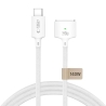 TECH-PROTECT MMC01 ULTRABOOST MAGNETISCHES MACBOOK-KABEL USB-C ZU MAGSAFE 3 140W 300CM WEISS
