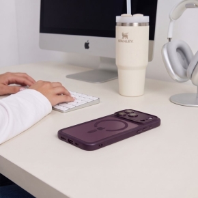 TECH-PROTECT MAGPEAK MAGSAFE CC IPHONE 17 PRO  18 PRO DARK CHERRYCLEAR