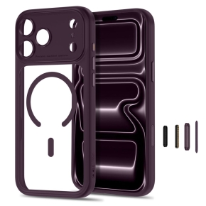 TECH-PROTECT MAGPEAK MAGSAFE CC IPHONE 17 PRO MAX  18 PRO MAX DARK CHERRYCLEAR