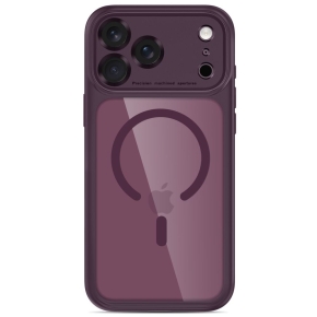 TECH-PROTECT MAGPEAK MAGSAFE CC IPHONE 17 PRO MAX  18 PRO MAX DARK CHERRYCLEAR
