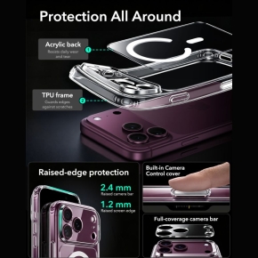 ESR CLASSIC HYBRID MAGSAFE & TEMPERED GLASS IPHONE 17 PRO  18 PRO CLEAR