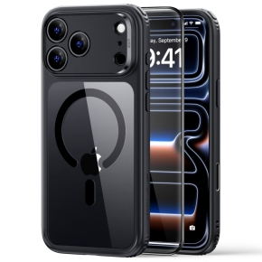 ESR CLASSIC HYBRID MAGSAFE & TEMPERED GLASS IPHONE 17 PRO MAX  18 PRO MAX CLEARBLACK