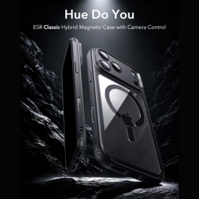 ESR CLASSIC HYBRID MAGSAFE & TEMPERED GLASS IPHONE 17 PRO MAX  18 PRO MAX CLEARBLACK