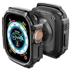 SPIGEN RUGGED ARMOR APPLE WATCH ULTRA 1 2 3 4 (49 MM) MATTE BLACK