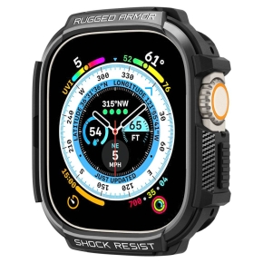 SPIGEN RUGGED ARMOR APPLE WATCH ULTRA 1 2 3 4 (49 MM) MATTE BLACK