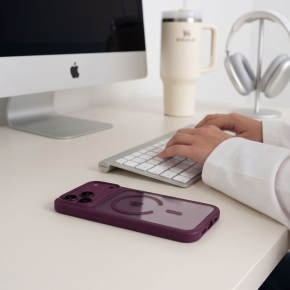 TECH-PROTECT MAGONE MAGSAFE CC + GLASS 2-PACK IPHONE 17 PRO  18 PRO DARK CHERRYCLEAR